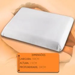 Travesseiro Suporte Firme Kit 4 Íons de Prata Extranasa Branco - Fibra