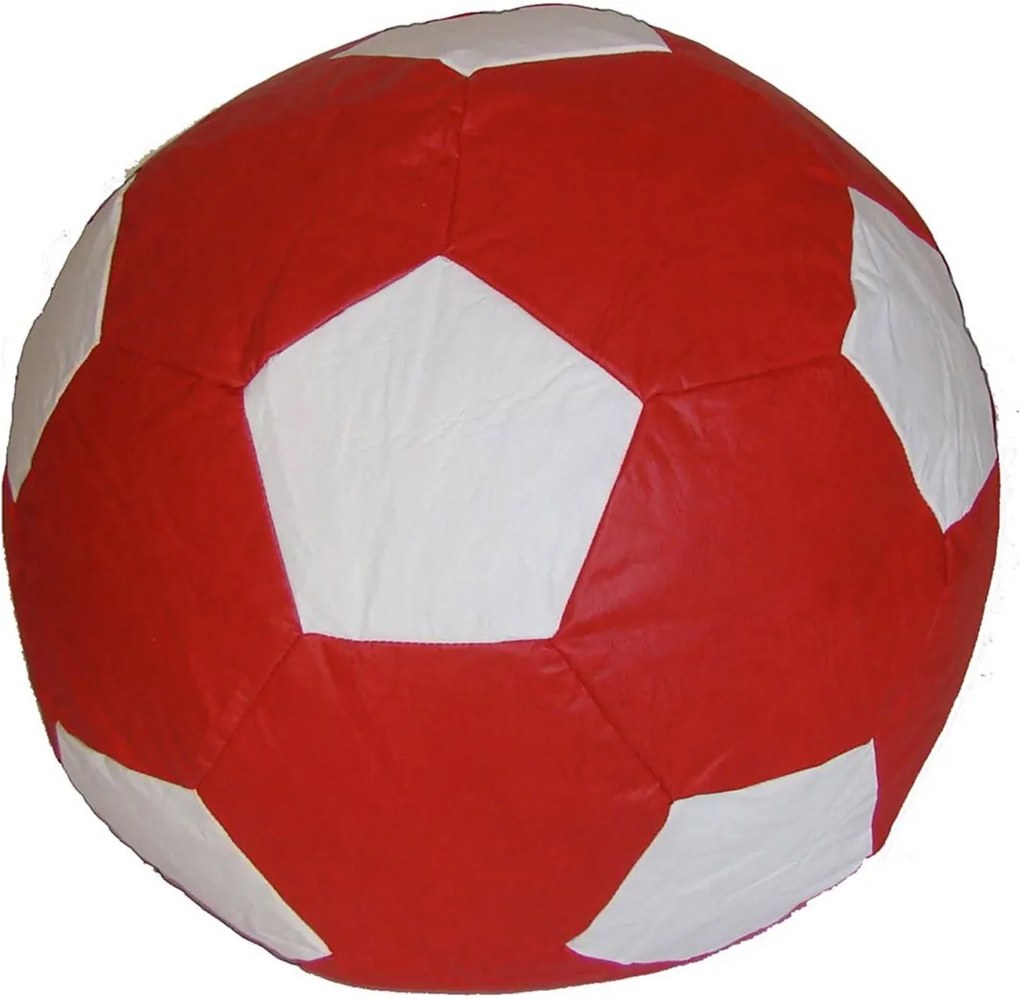 Puff Ball Futebol Infantil Pop Cipaflex Vermelho e Branco Stay Puff