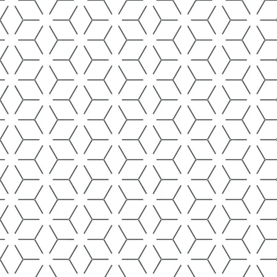 Papel De Parede Adesivo Linhas Cubos (0,58m x 2,50m)