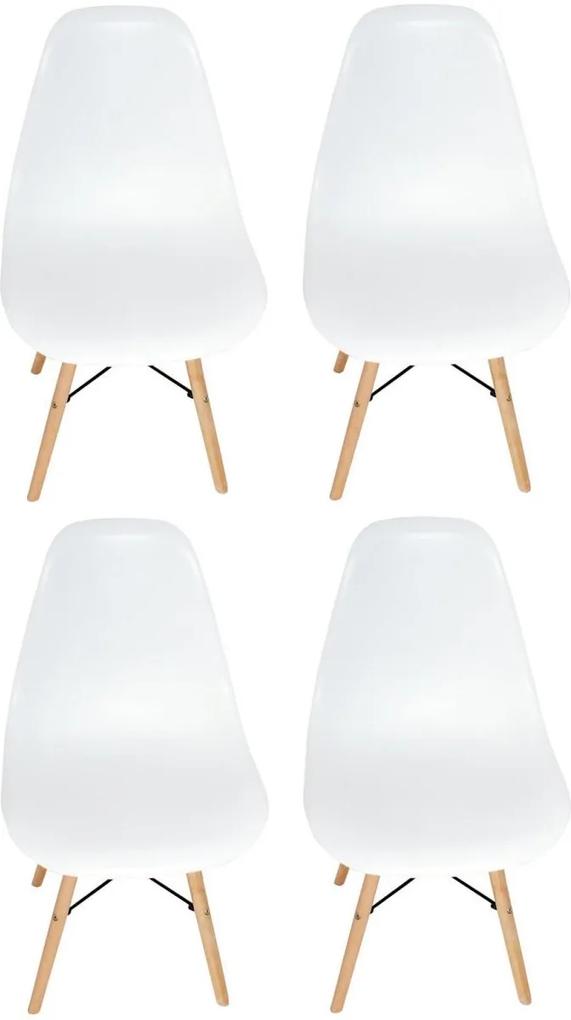 Cadeira Eiffel Branca - Conjunto Com 4 Unidades
