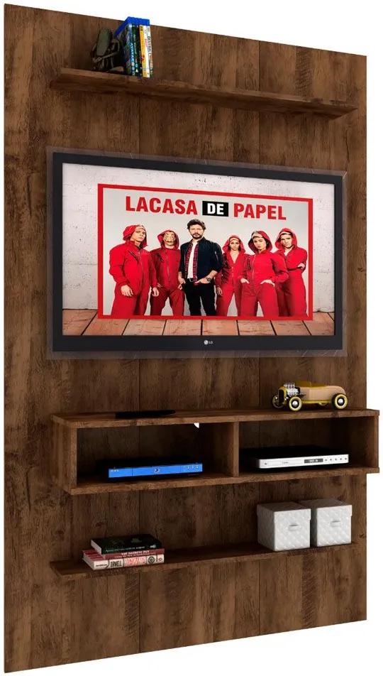 Painel de parede Leon MDP 15mm para TV até 44' com 02 Nichos Itaúba - MegaSul