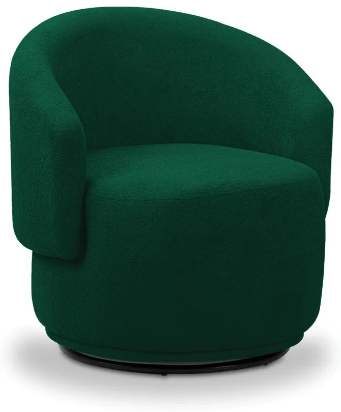 Poltrona Decorativa Orgânica Giratória Névoa Bouclê E03 - D'Rossi - Verde