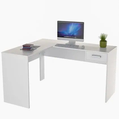 Mesa para Computador Notebook em L Office Plus MES 0501 Branco - Appunto