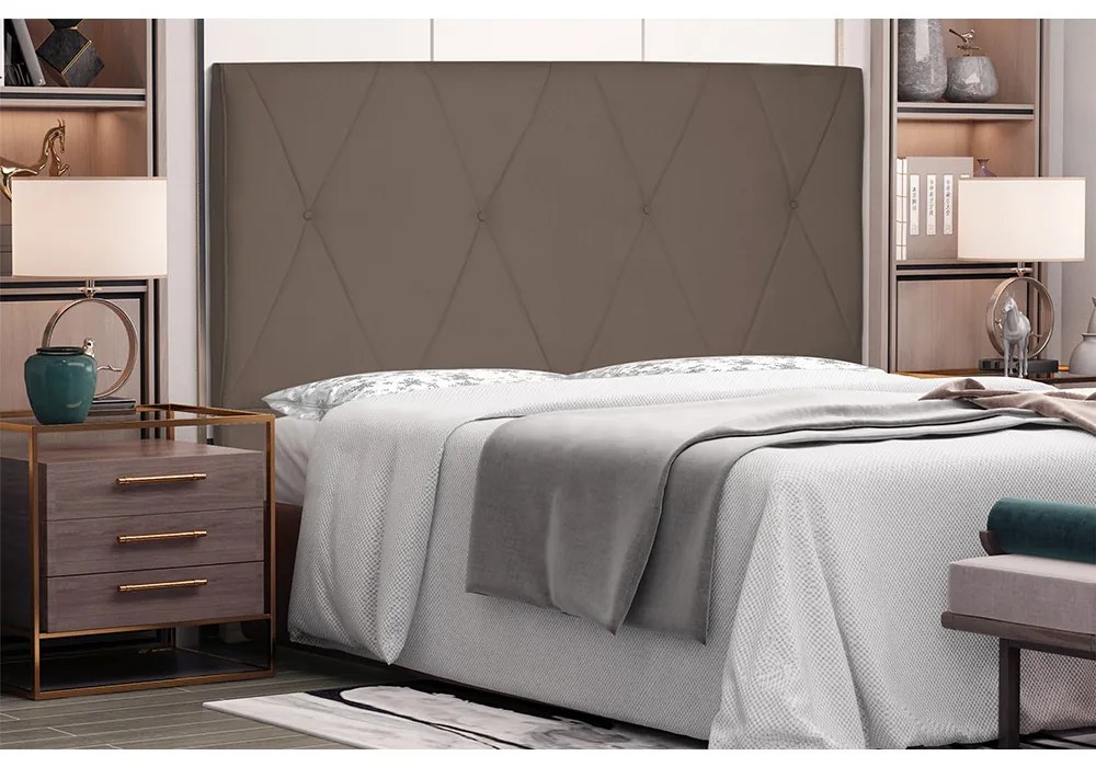 Cabeceira Aquilla Para Cama Box King 195 cm Suede - D'Rossi - Caramelo