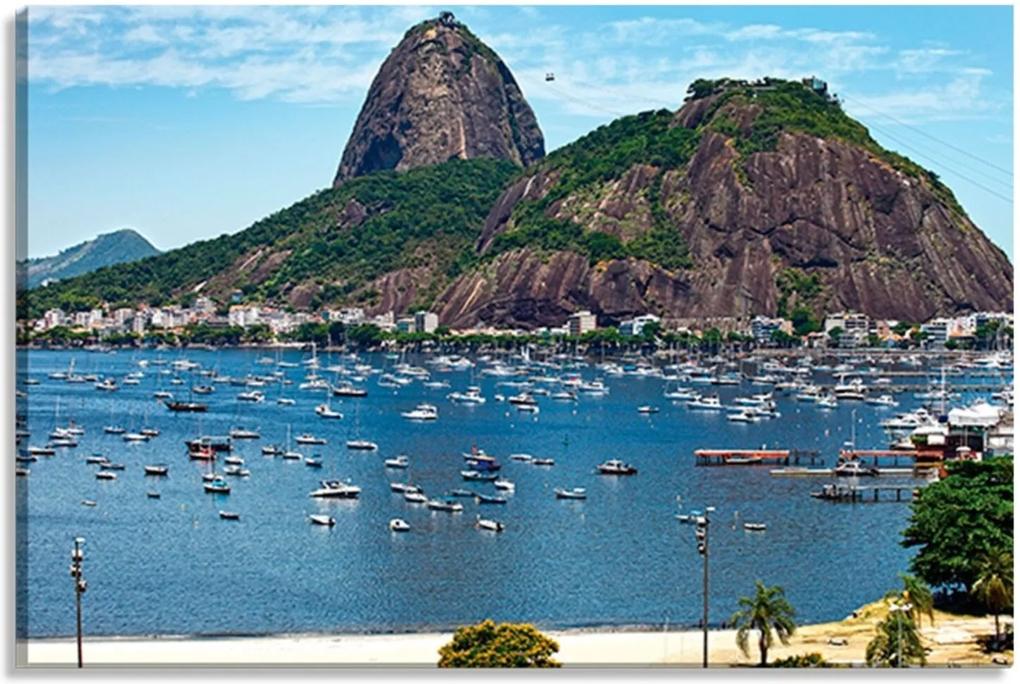 Tela Decorativa Estilo Fotografia Pão de Açúcar Rio de Janeiro Brasil - Tamanho: 60x90cm (A-L) Unico