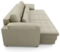 Sofá Retrátil 3 Lugares Para Sala 257cm Dijon Couro Creme S07 - Mpozen