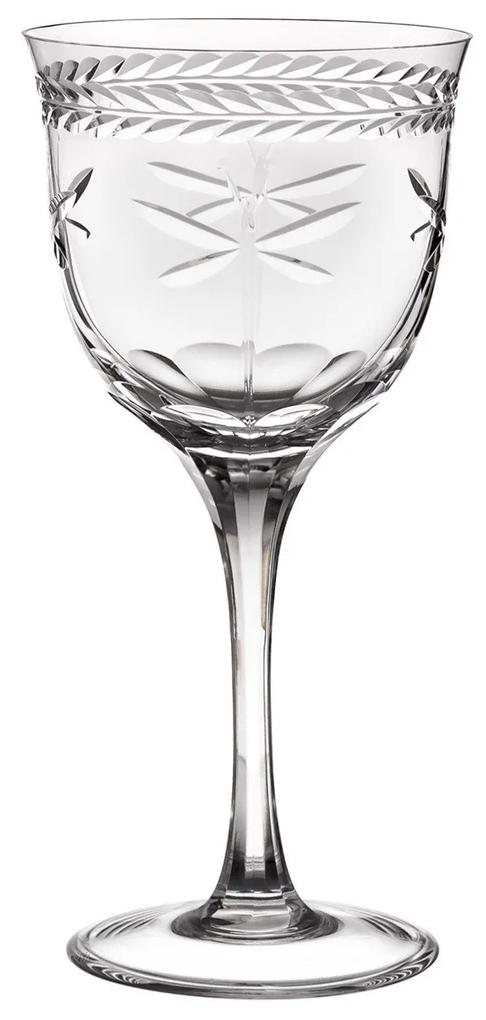 Taça de Cristal Lapidado Artesanal p/ Vinho Branco - Transparente - 87  Incolor - 87