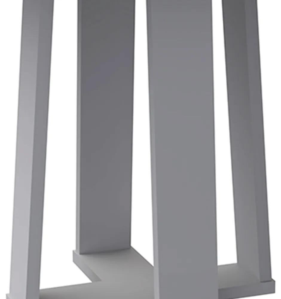 Mesa de Jantar Quadrada Tampo com Vidro Leka 100 cm Off White - D'Rossi