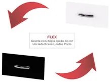 Balcão Gabinete Com Pia Inox 150cm 4 Portas Gabriela Branco/Preto - AJ