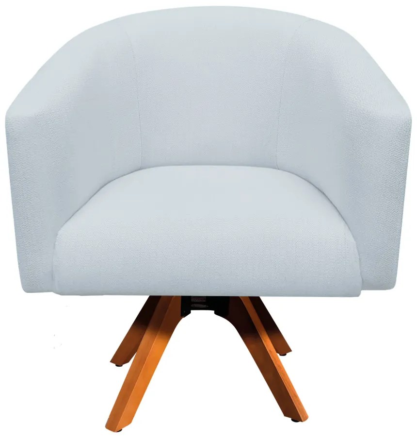 Poltrona Decorativa Giratória MM30 Kit 2 Stella Linho Cinza Claro D03 - D'Rossi