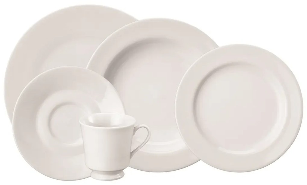 Aparelho De Jantar E Chá Porcelana Schmidt 30 Peças - Mod. Itamaraty 292