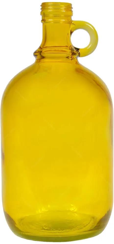 Garrafa Decorativa Wine Port Bottle Amarelo em Vidro - Urban