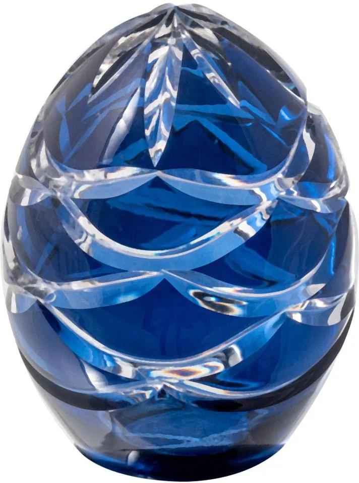 Ovo Decorativo de Cristal Azul Lodz