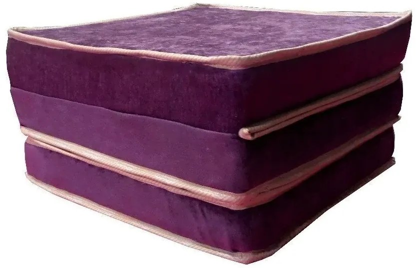 Puff Multifuncional D33 Banco Colch�O E Poltrona Cores (Poliéster Cinza - Laterias Vermelhas)