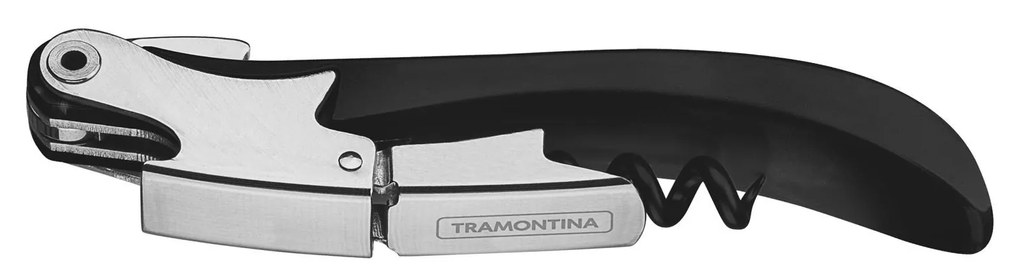 Saca Rolhas 2 Estágios com Abridor Tramontina Harmoniza com Corpo de ABS Preto - Tramontina  Tramontina