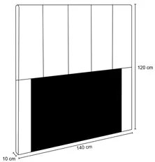 Cabeceira Cama Box Casal 140cm Pérola W01 Linho Bege Escuro - Mpozenat