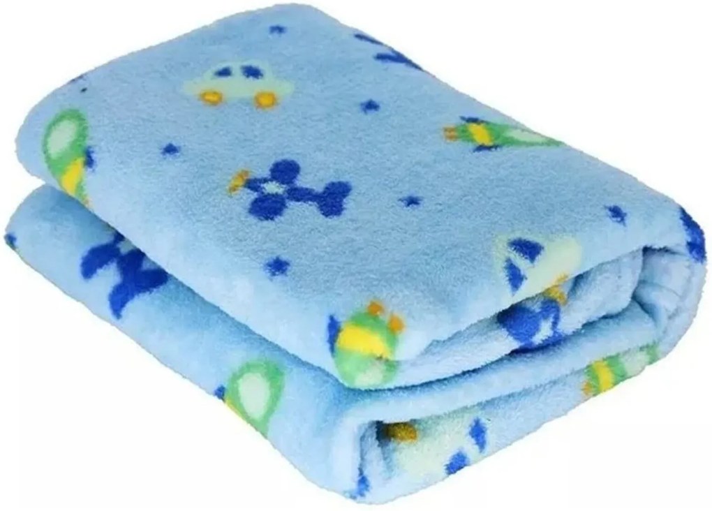 Manta Microfibra Confort Baby Hazime AviÁo Azul