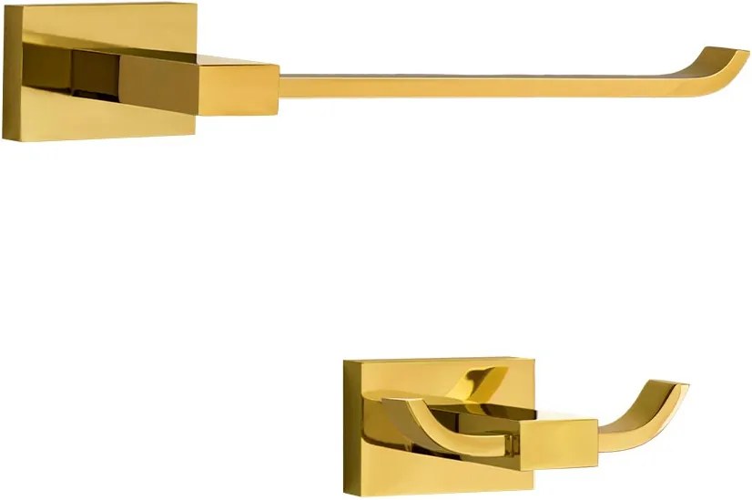Kit de Acessórios para Lavabo (Mondrian Dourado)