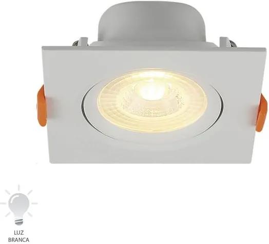 Spot de Embutir LED Quadrado 6W Bivolt Branco Frio 6500K - 80266004 - Blumenau - Blumenau
