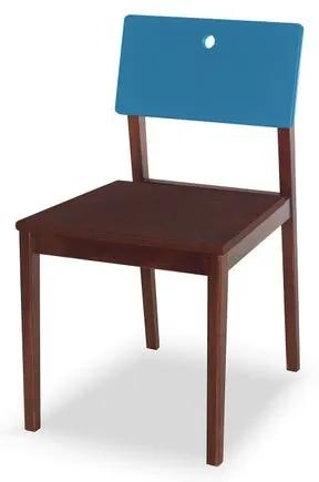 Cadeira Flip Cor Cacau Com Encosto Azul - 31126 Sun House