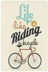 Placa Decorativa em MDF Life is Like Riding a Bicycle