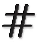 S&iacute;mbolo para parede Hashtag P