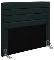 Cabeceira Cama Box Casal Queen 160cm Rubi W01 Suede Preto - Mpozenato