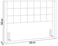 Cabeceira Cama Box Casal 140cm Pisa P02 Sintético Caramelo - Mpozenato