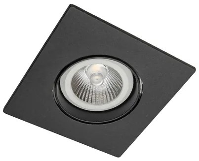 Plafon Embutir Par20 Quadrado Face Plana Recuado 50W - PRETO