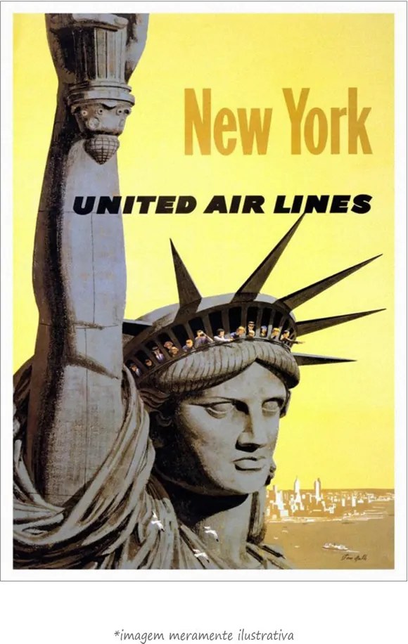 Poster New York (20x30cm, Apenas Impressão)