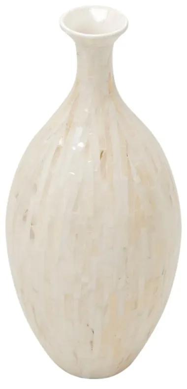Vaso Cerâmica Com Madrepérolas 18x41cm 25396 Royal