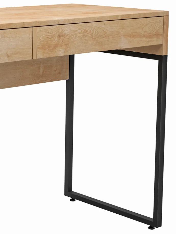Kit Mesa Para Computador Desk Natural com Cadeira Eiffel Charles Eames Branco - D'Rossi