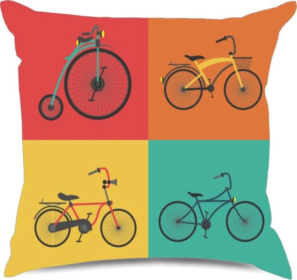 Almofada Lu Geek Bicicleta Multicolorido