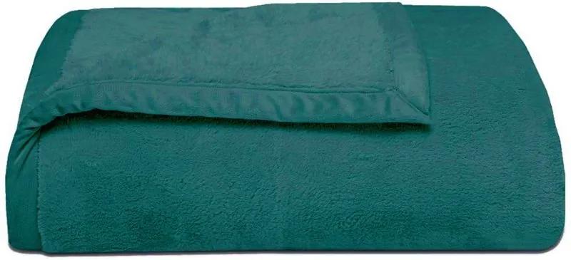 Cobertor Super Soft Liso Queen 340g/m² - Esmeralda - Naturalle