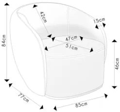 Poltrona para Sala de Estar Orgânica Kit com 2 Garbin Z08 Boucle Cinza