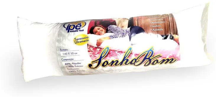 Travesseiro de Corpo Sonho Bom B7771 Branco - Têxtil Ipê