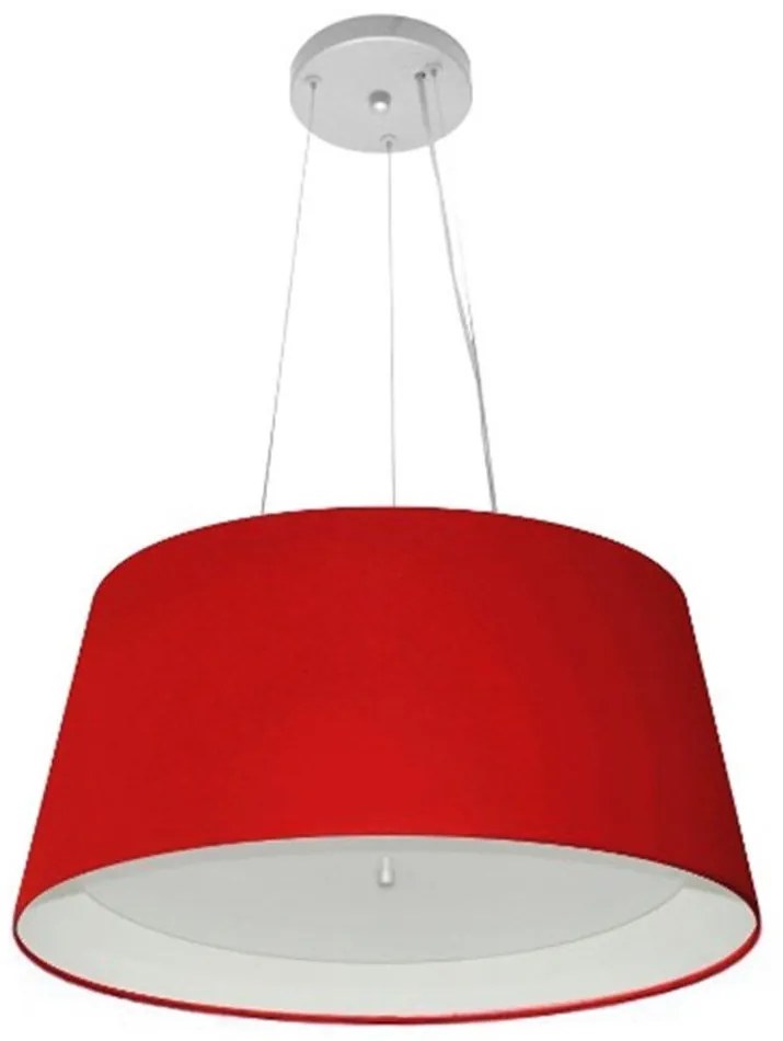 Lustre Pendente Cone Vivare Md-4144 Cúpula em Tecido 25x50x40cm - Bivolt