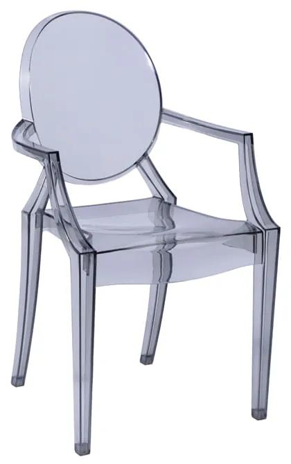 Cadeira Invisible com Braço - Transparente