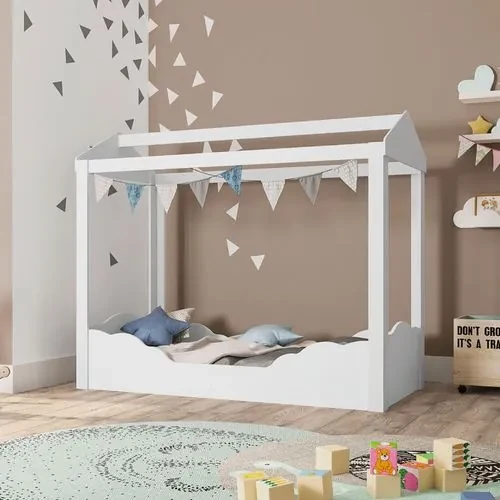 Cama Infantil Casa de Boneca com Cama Auxiliar e Luz/LED Pura