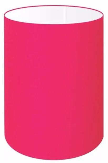 Cúpula abajur e luminária cilíndrica vivare cp-8006 Ø18x25cm - bocal europeu - Rosa-Pink