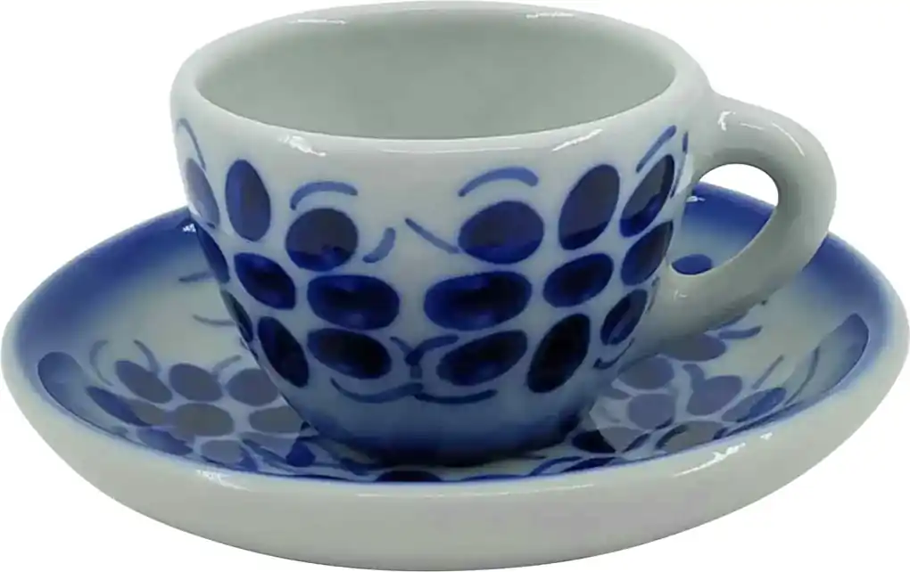 Jogo de Chá Rosas em Azul Colonial