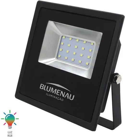 Refletor LED Slim 20W Bivolt RGB - 74207000 - Blumenau - Blumenau