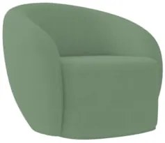 Poltrona para Sala de Estar Giratória Orgânica Garbin Z08 Boucle Verde