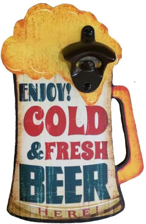 Abridor de Garrafa de Parede Enjoy Cold Fresh Beer