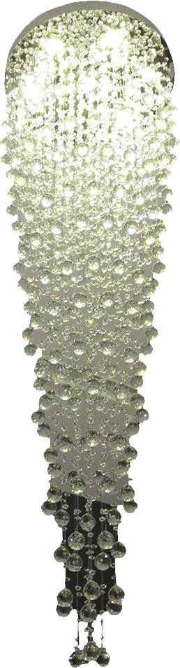 Lustre Clássico em Cristal 240 x 62 cm
