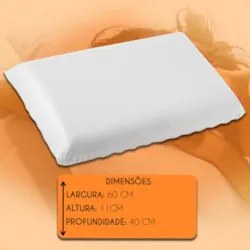 Travesseiro Viscoelástico Toque Massageador Nasa UP 3 Branco - Fibrasc