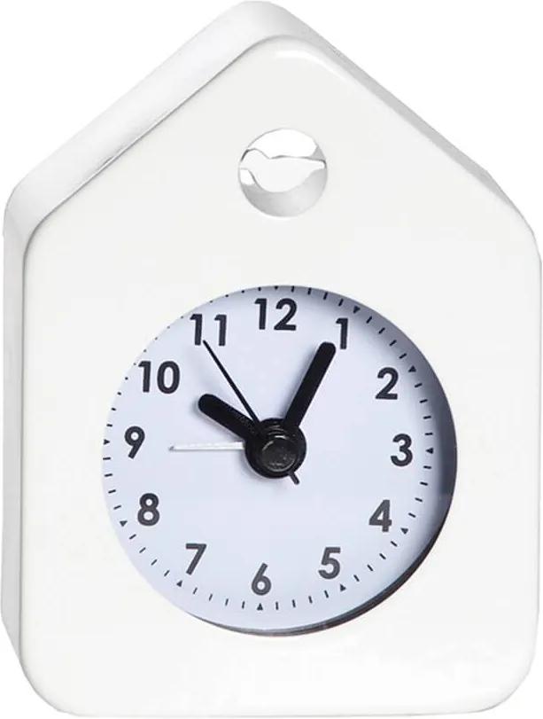 Relógio Despertador House Style Branco em Aço - Urban - 10x7 cm