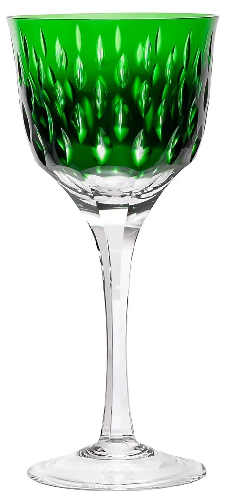 Taça de Cristal P/ Vinho Branco - Verde Escuro  Verde Escuro
