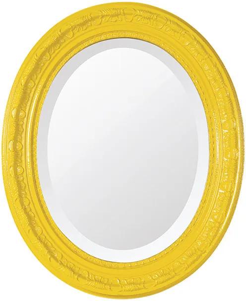 Espelho Oval Bisotê Amarelo Happy Médio