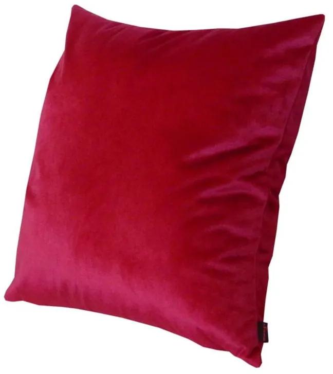 Capa de Almofada Lisa Peach de Veludo em Vários Tamanhos - Vermelho - 60x60cm